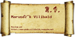 Marusák Vilibald névjegykártya
